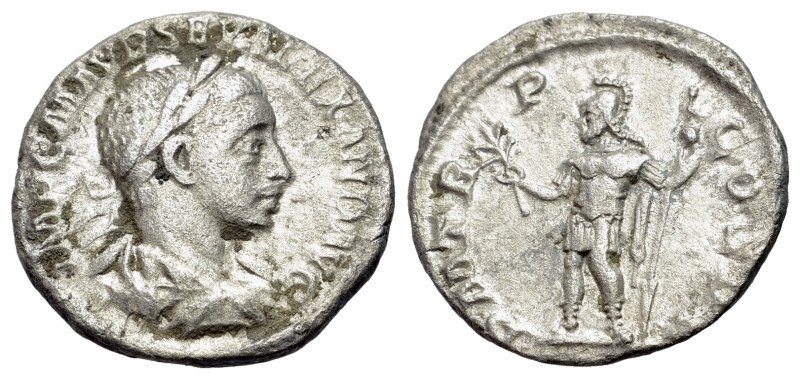 Severus Alexander (222-235). AR Denarius (18mm, 2.33g, 6h). Rome, AD 223. IMP C ...