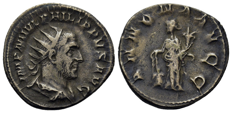 Philip I (244-249). AR Antoninianus (22,2mm, 4g). Rome, AD 244-247. Radiate, dra...