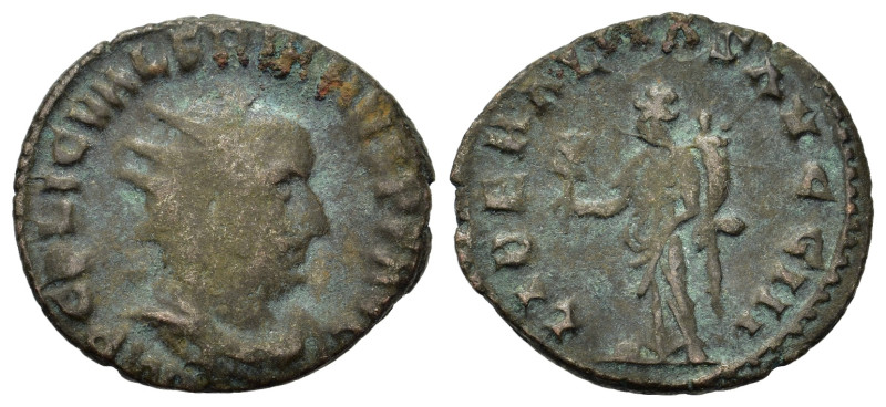 Valerian I (253-260). Æ Antoninianus (20,5mm, 3.2g). Rome, AD 256. Radiate and d...