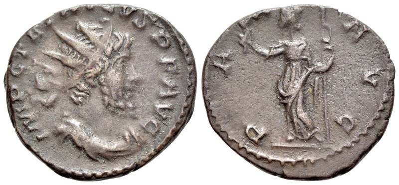 Tetricus I (271-274). Æ Antoninianus (18mm, 2.83g, 12h). Treveri, 272. Radiate, ...