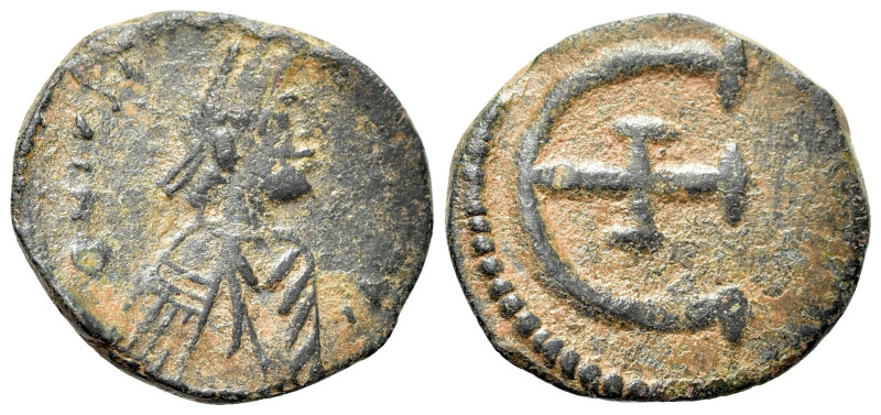 Justinian I (527-565). Æ 5 Nummi (16mm, 1.72g, 6h). Theoupolis (Antioch), AD 542...