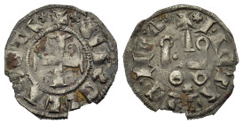 Frankish Greece and the Archipelago. Achaia. Isabella of Vellaharduin (1297-1301). AR Denier (17,8mm 0,720g). Denier tournois. Cross, +YSABELLA. P.ACh...