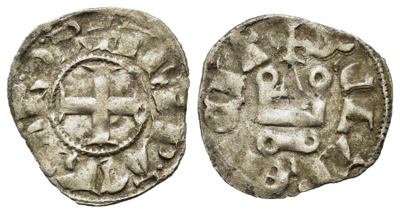 Frankish Greece and the Archipelago. Achaia. Uncertain. AR Denier (18,8mm, 0.8g)...