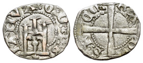 Italy, Genoa. Municipal Coinage (1139-1339 ). BI Denaro Minuto (13mm, 0.69g, 12h). Gateway; star below. R/ CO:-RA-DV-S: F, long cross. Lunardi 18; MEC...