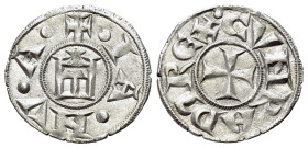 Italy. Genoa. Simone Boccanegra (1339-1344). AR denaro (15mm, 0.85g, 9h). Castle. R/ Cross, bold strike. Biaggi 858, Z-8271.