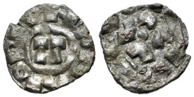 Italy, Lucca. Enrico III, IV o V (1004-1024) Denaro (15mm, 0.94g). Monogram of Enrico. R/ LVCA e EHNRICVS. MIR 107/114