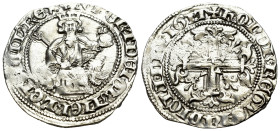 Italy, Naples. Kings of Neaples. Roberto d'Angiò (1309-1343). 1 Carlino or 1 Gigliato (26mm, 3.97g, 6h). The king, crowned, sitting facing between two...