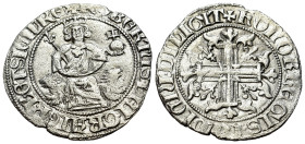 Italy, Naples. Kings of Neaples. Roberto d'Angiò (1309-1343). 1 Carlino or 1 Gigliato (26mm, 3.66g, 11h). The king, crowned, sitting facing between tw...