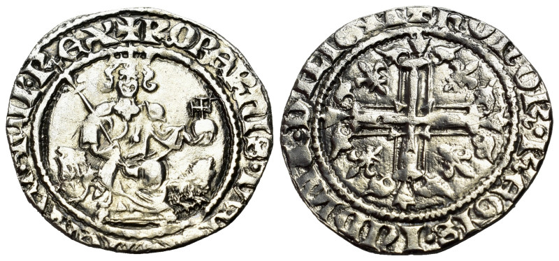 Italy, Naples. Kings of Neaples. Roberto d'Angiò (1309-1343). 1 Carlino or 1 Gig...