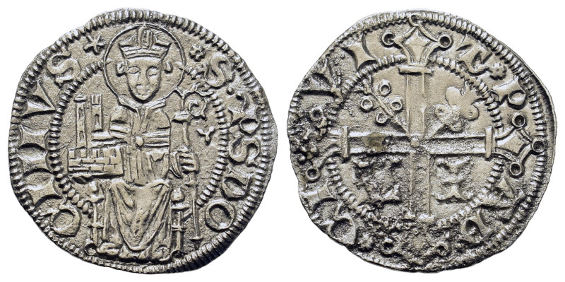 Italy. Padova. Jacopo II da Carrara (1345-1350). AR Carrarino da 2 soldi (19mm, ...