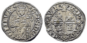 Italy. Padova. Jacopo II da Carrara (1345-1350). AR Carrarino da 2 soldi (19mm, 1g). Biaggi 1729; MIR 211.