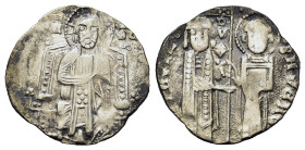 Italy. Venice. Lorenzo Tiepolo (1268-1275). AR Grosso (19,6mm 1,60g). LA TЄVPL / DVX / S M VЄNЄTI. Doge and St. Mark standing facing, holding between ...