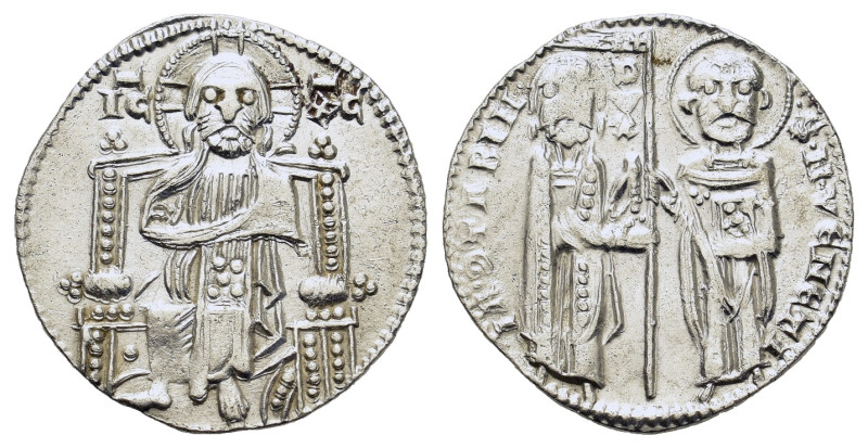 Italy. Venice. Jacopo Contarini (1275-1280). AR Grosso (19,6mm 2,00g). •IA•QTARI...