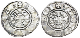 Italy. Verona (Republic). Cangrande I della Scala (1308-1329). AR Grosso da 20 Denari (18mm, 1.08g, 1h). ✠ (ladder) VE ∗ RO ∗ NA ∗ around cross pattée...