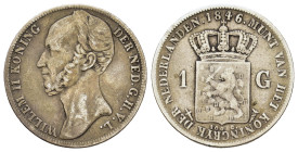 Netherlands. Wilhelm II (1840-1849). 1 Gulden 1846 (27,9mm, 9.6g). Utrecht. KM 66.