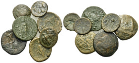Lot of 7 Greek Æ coins, to be catalog. Lot sold as is, no return.