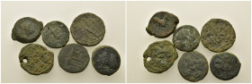Lot of 6 Greek Æ coins, to be catalog. Lot sold as is, no return.