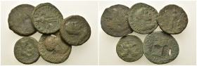 Lot of 5 Greek and Roman Æ coins, to be catalog. Lot sold as is, no return.