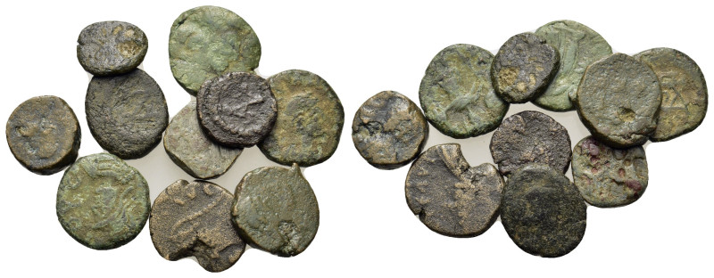 Lot of 10 Roman Imperial Æ coins, to be catalog. Lot sold as is, no return.