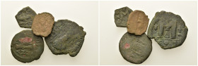 Lot of 4 Byzantine Æ coins, to be catalog. Lot sold as is, no return.