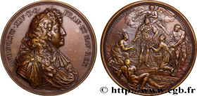 LOUIS XIV "THE SUN KING"
Type : Médaille, Prise de Tournai et de Courtrai, refrappe 
Date : (1667) 
Mint name / Town : Monnaie de Paris 
Metal : bronz...