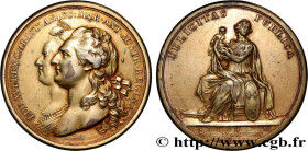 LOUIS XVI
Type : Médaille, Naissance du dauphin Louis-Joseph 
Date : 1781 
Metal : gold plated silver 
Diameter : 41,5  mm
Engraver : Duvivier  
Weigh...