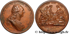 LOUIS XVI
Type : Médaille, Canal de la Saône à l'Yonne 
Date : 1785 
Metal : bronze 
Diameter : 55,5  mm
Engraver : DUVIVIER Benjamin (1730-1819) 
Wei...