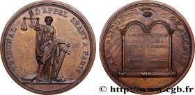 CONSULATE
Type : Médaille, Tribunal d’appel séant à Paris 
Date : (1800) 
Metal : copper 
Diameter : 48,5  mm
Engraver : GATTEAUX Nicolas-Marie (1751-...