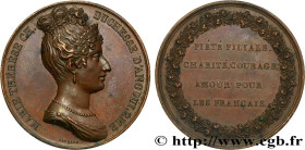 LOUIS XVIII
Type : Médaille, Marie-Thérèse Charlotte de France, Piété filiale 
Date : n.d. 
Metal : copper 
Diameter : 40,5  mm
Engraver : GAYRARD Ray...