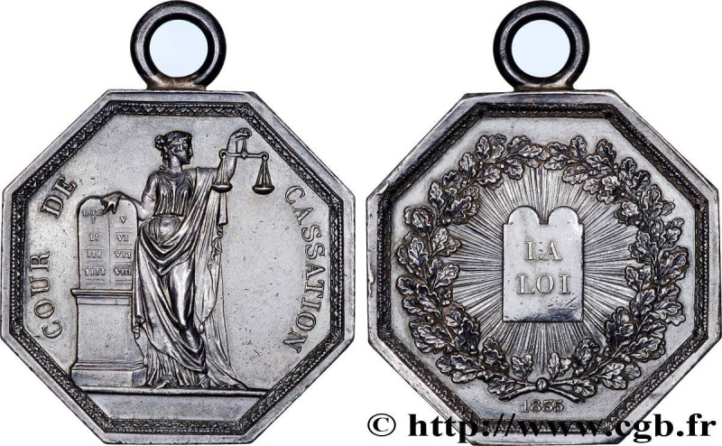 LOUIS-PHILIPPE I
Type : Médaille, Cour de cassation 
Date : 1835 
Metal : silver...