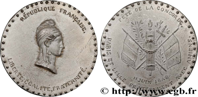 SECOND REPUBLIC
Type : Médaille, Fête de la Concorde 
Date : 1848 
Mint name / T...