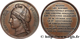 SECOND REPUBLIC
Type : Médaille, Premier anniversaire du rétablissement de la République Française démocratique 
Date : 1849 
Metal : copper 
Diameter...