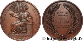 III REPUBLIC
Type : Médaille, École de Pharmacie, Concours 
Date : 1876 
Metal : copper 
Diameter : 45,5  mm
Engraver : FAROCHON Jean-Baptiste Eugène ...