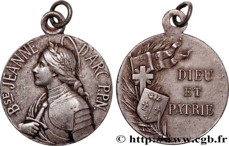 JOAN OF ARC
Type : Médaille, Jeanne d’arc 
Date : 1909 
Metal : silver plated br...