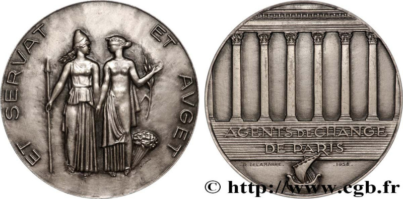 IV REPUBLIC
Type : Médaille, Agents de change de Paris 
Date : 1958 
Metal : sil...