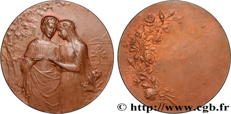 LOVE AND MARRIAGE
Type : Médaille de mariage 
Date : n.d. 
Metal : bronze 
Diame...