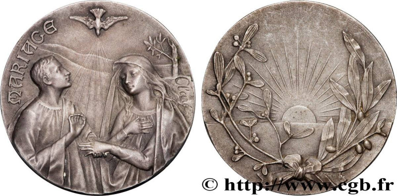 LOVE AND MARRIAGE
Type : Médaille de mariage 
Date : n.d. 
Metal : silver 
Diame...