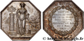 INSURANCES
Type : Assurances mutuelles contre l’incendie (Seine et Seine-et-Oise) 
Date : 1828 
Metal : silver 
Diameter : 35,5  mm
Orientation dies :...
