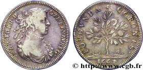 MARIE-THÉRÈSE D'AUTRICHE
Date : 1667 
Metal : silver 
Diameter : 27,5  mm
Orientation dies : 6  h.
Edge : lisse 
Rarity : R1 
Obverse legend : MAR. TH...