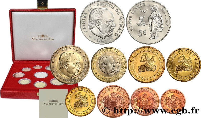 MONACO
Type : COFFRET Euro BELLE ÉPREUVE 
Date : 2004 
Quantity minted : 14.999 ...