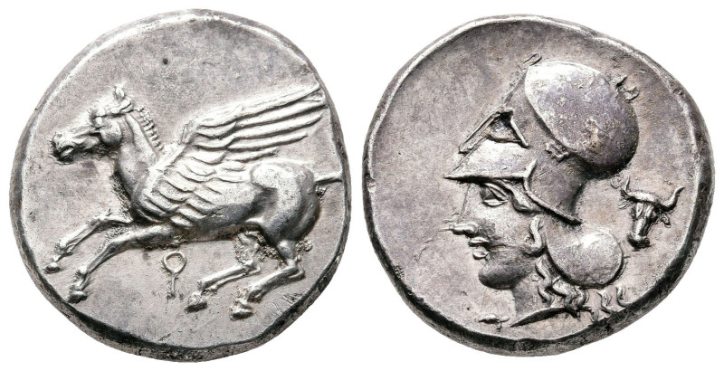 Corinthia. Corinth circa 405-345 BC. 
Stater AR

20 mm, 8,69 g

Pegasos fly...