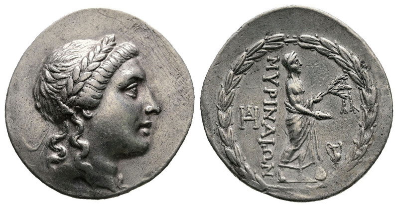 Aiolis. Myrina circa 160-143 BC. 
Tetradrachm AR. Stephanophoric type

33 mm,...