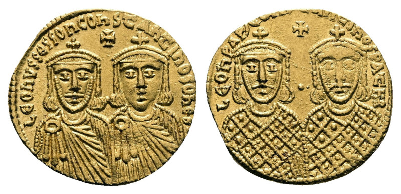 Leo IV with Constantine VI, Constantine V and Leo III AD 775-780. Constantinople...