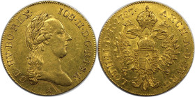 RDR – Habsburg – Österreich, RÖMISCH-DEUTSCHES REICH. Joseph II. (1765-1790). Dukat 1787 A, Wien. Gold. 3,48 g. Fr. 439. Sehr schön-vorzüglich. Kl.Kra...