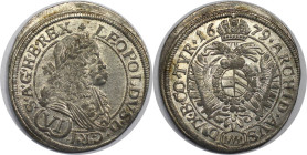 RDR – Habsburg – Österreich, RÖMISCH-DEUTSCHES REICH. Leopold I. (1657-1705). VI Kreuzer 1679, Wien. Stempelglanz