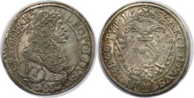 RDR – Habsburg – Österreich, RÖMISCH-DEUTSCHES REICH. Leopold I. (1657-1705). VI Kreuzer 1683, Wien. Fast Vorzüglich