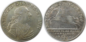 Altdeutsche Münzen und Medaillen, BRAUNSCHWEIG - WOLFENBÜTTEL. Karl I. (1735-1780). 2/3 Taler 1765 IDB. Silber. KM 973.1. Sehr schön, Kl. Henkelspur...