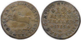 Altdeutsche Münzen und Medaillen, BRAUNSCHWEIG - WOLFENBÜTTEL. Karl Wilhelm Ferdinand (1780-1806). 1/12 Taler 1781 MC. Silber. Welter 2922. Fast Vorzü...
