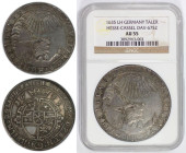 Altdeutsche Münzen und Medaillen, HESSEN - KASSEL. Wilhelm V. (1627-1637). Taler 1635 LH, Kassel. Weidenbaumtaler. Silber. Dav. 6752, KM 115.7. NGC AU...