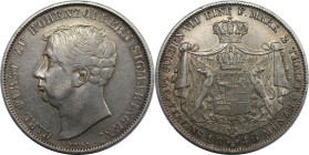 Altdeutsche Münzen und Medaillen, HOHENZOLLERN - SIGMARINGEN. Carl (1831-1848). Doppeltaler 1846. Silber. Dav. 719, Jaeger 16.. Vorzüglich